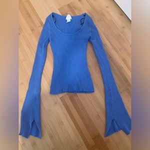 Blue H&M Ribbed Long sleeve